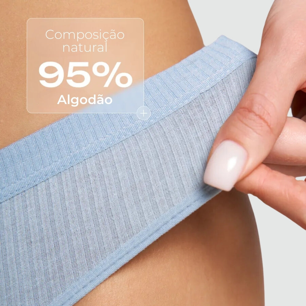 Kit 10 Calcinhas Cotton Fio - 100% Algodão