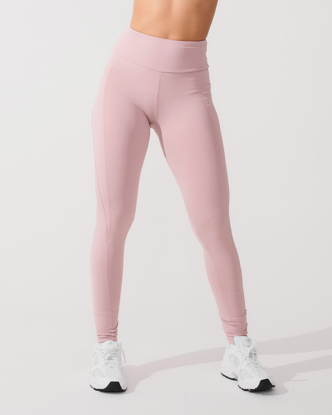 Calça Legging de Compressão com Forro Rose
