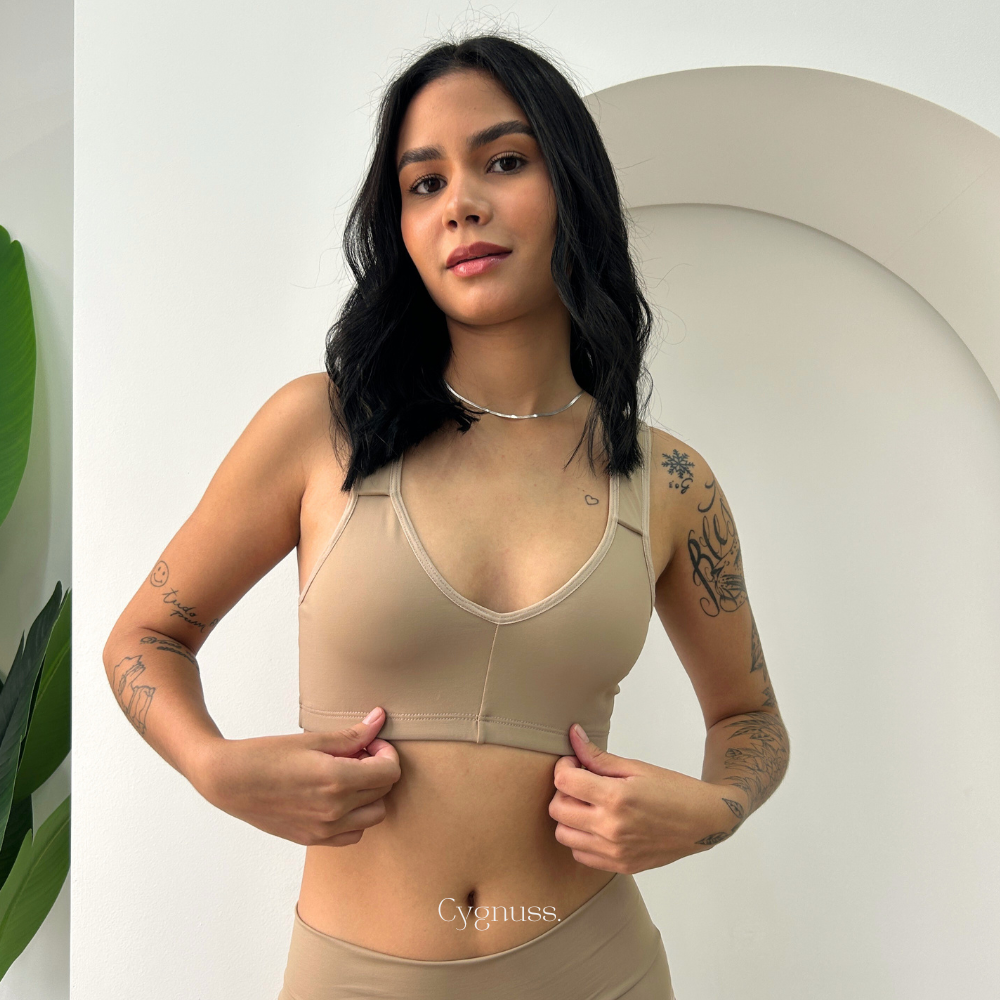 Sutiã Top sem Bojo - com Alças Acolchoadas - Queima de Estoque